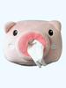 Cartoon Pig Design Car Tissue Box