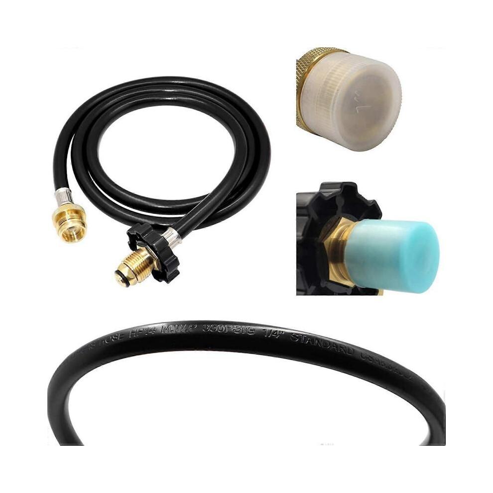 2 Pack 6FT Propane Adapter Hose 1Lb to 20Lb,POL Male Connection Hose for Buddy Heater, Stove, Porta