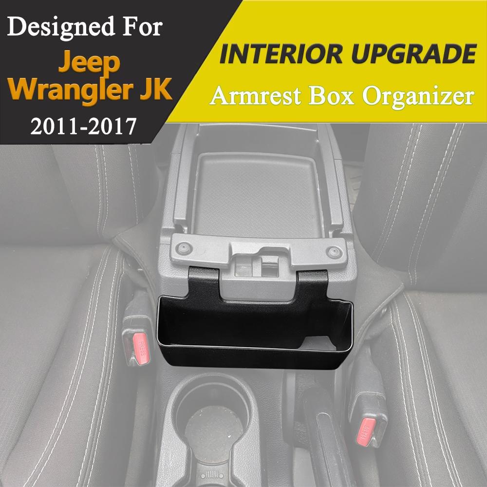 Center Console Hanging Armrest Storage Box Organizer Tray for Jeep Wrangler JK 2011-2017 Car Interior Accessory Stowing Tidying ew1
