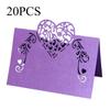 Fashion Simple 20PCS/Bag Pink/Purple Heart Shape Place Cards Wedding Name Cards for Party Wedding Decor Accessories Gifts