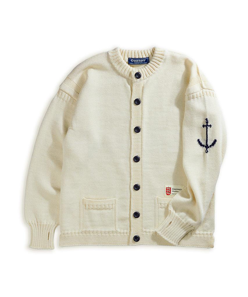 Guernsey Woollens Fisherman Whole Garment Cardigan - Aran