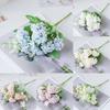 Artificial Flower Vivid Eye-catching Trendy Pretty Everlasting Ornamental Fake Hydrangea Flowers for Banquet