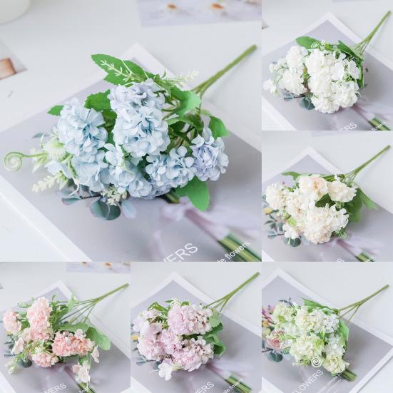 Artificial Flower Vivid Eye-catching Trendy Pretty Everlasting Ornamental Fake Hydrangea Flowers for Banquet