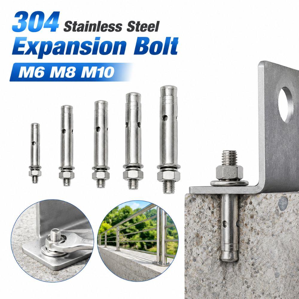1PC 304 Stainless Steel Expansion Bolt M6 M8 M10 Expansion Anchor Bolt Fastening Bolt
