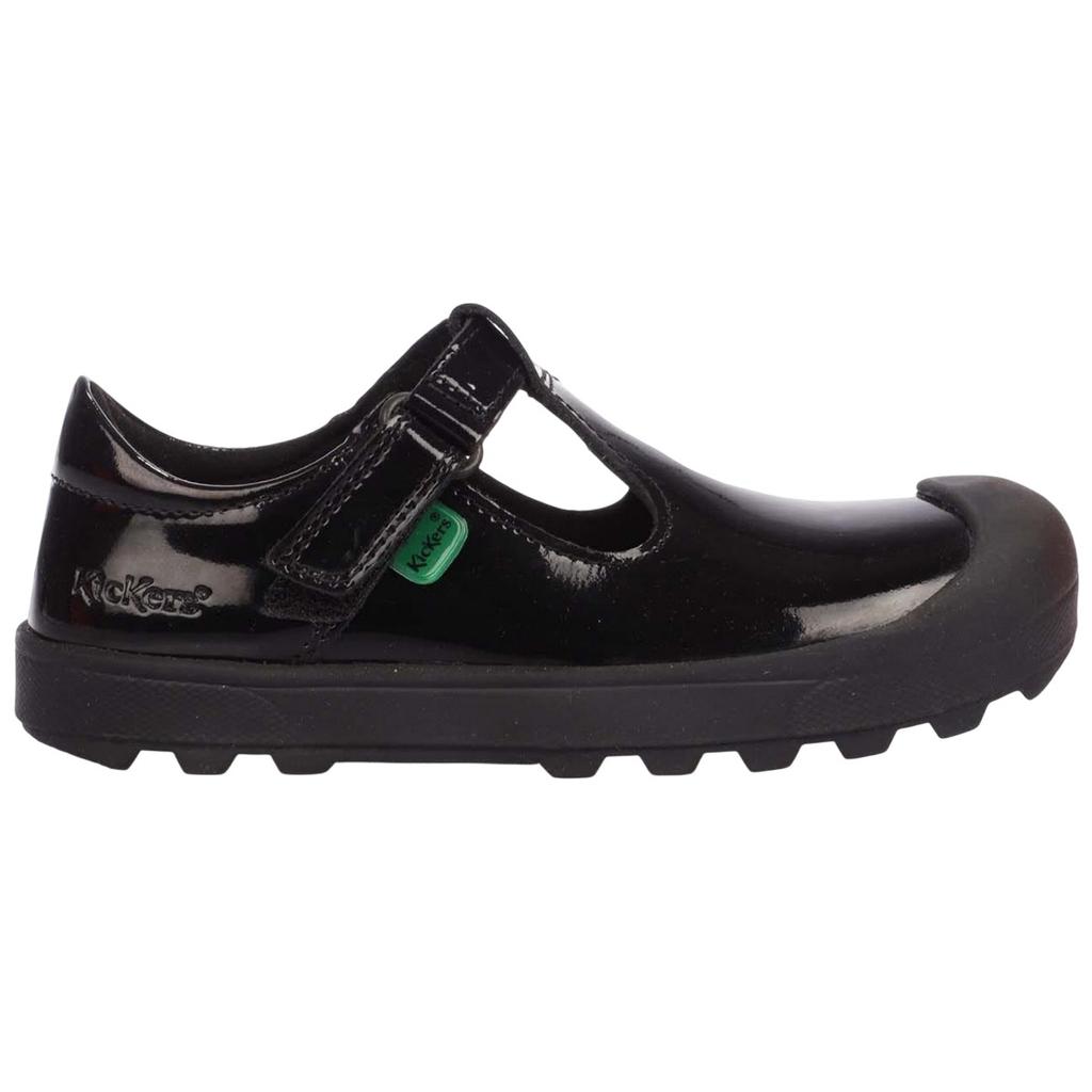 Детские/Подростковые школьные туфли Kickers Plunk из лакированной кожи с Т-образным ремешком