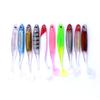 10PCS Soft Plastic Swimbait Paddle Tail Shad Lure Soft Bass Shad Bait Shad Minnow Paddle Tail Swim Bait for Bass Trout Walleye Crappie
