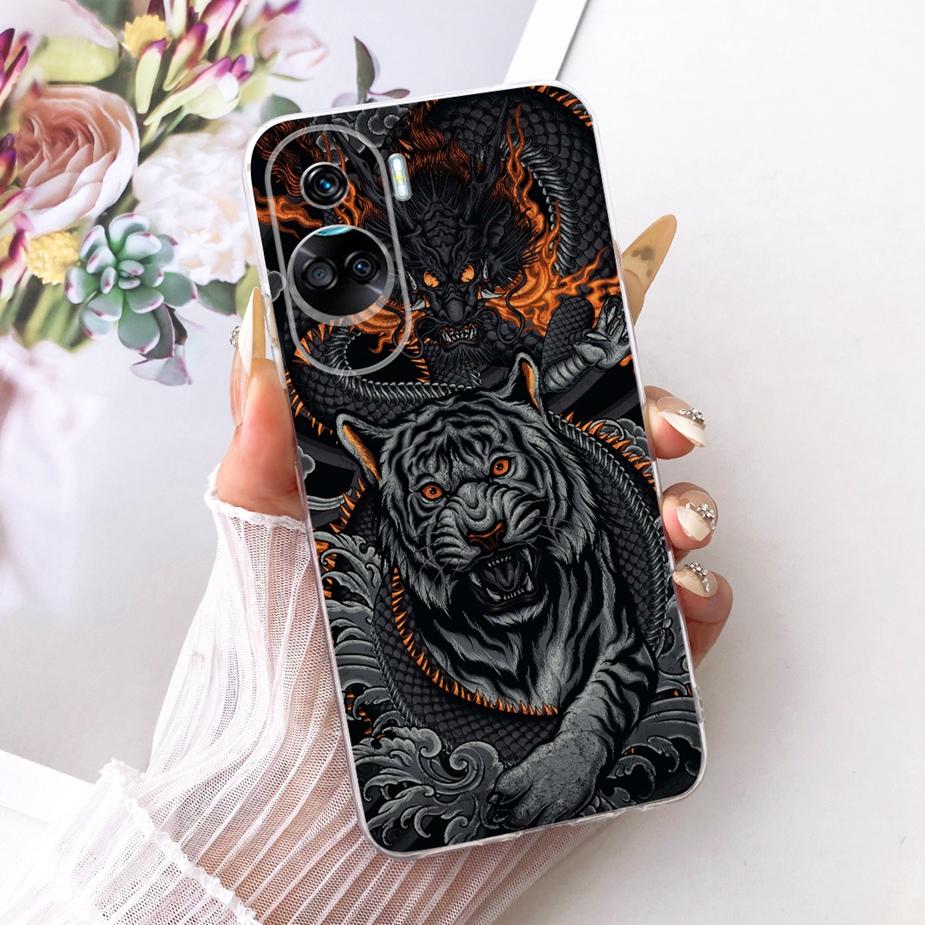 Чехол для Honor 90 Lite CRT-NX1 Стильный Чехол с Рисунком Цветов и Бантом Мягкий Тонкий Чехол для Телефона Для Honor 90 Pro Honor90 Lite 90Pro Fundas