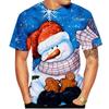 Christmas Elk 3D Print T Shirt For Men X'mas Harajuku Streetwear Fashion O-neck Short Sleeve Tops New Year Gift Oversized T-shirts