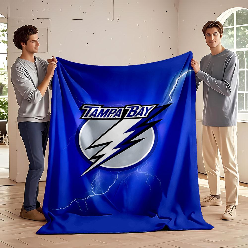 Tampa Bay Lightning Logo Blanket print blanket soft and cozy perfect for the living room bed sofa or a nap,gift