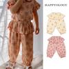 Девочковые вязаные длинные брюки Happyology с манжетами
