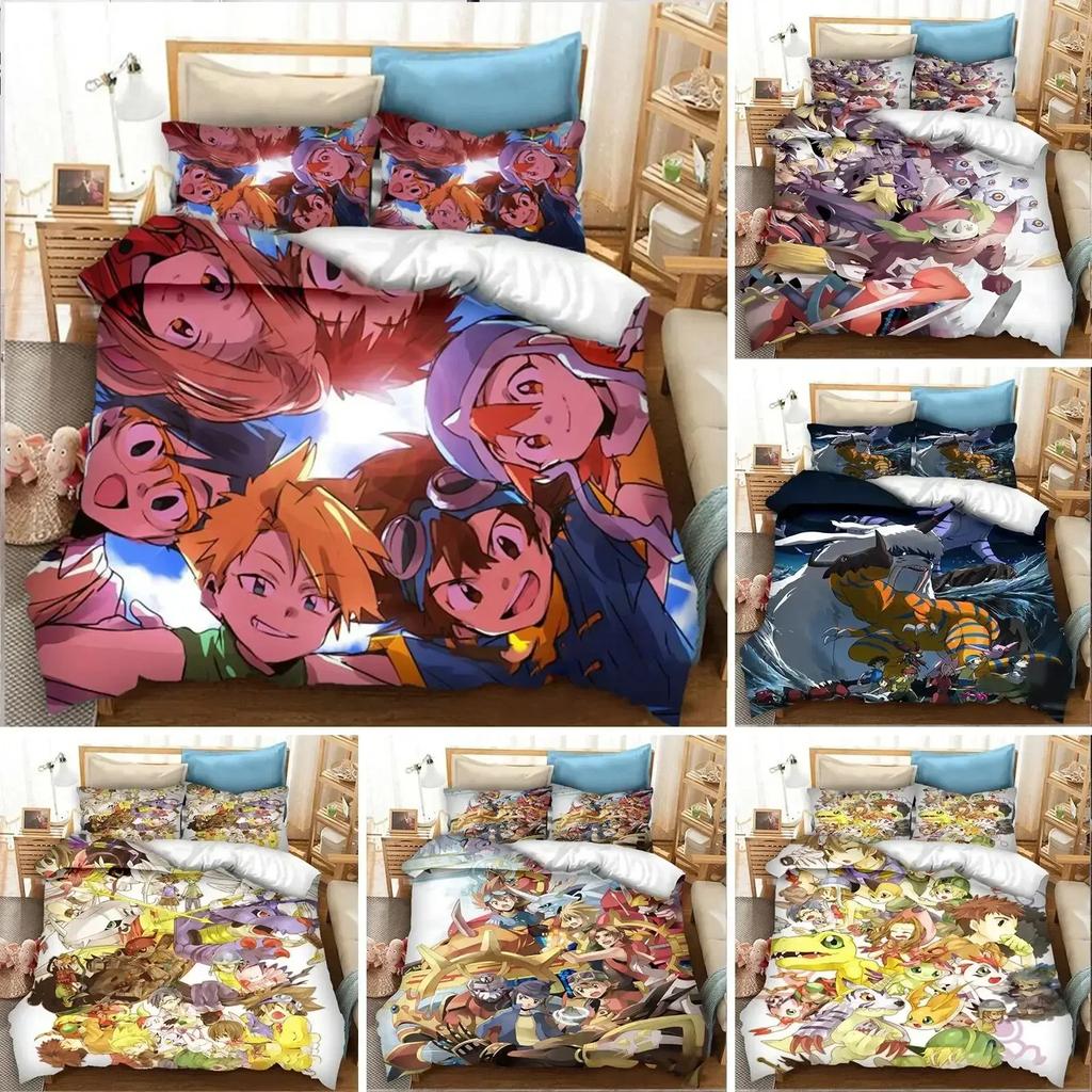 Аниме Digimon Adventure Постельное белье Пододеяльник Спальня Одеяло Покрывала Односпальное Твин King Size Покрывало Домашний Текстиль