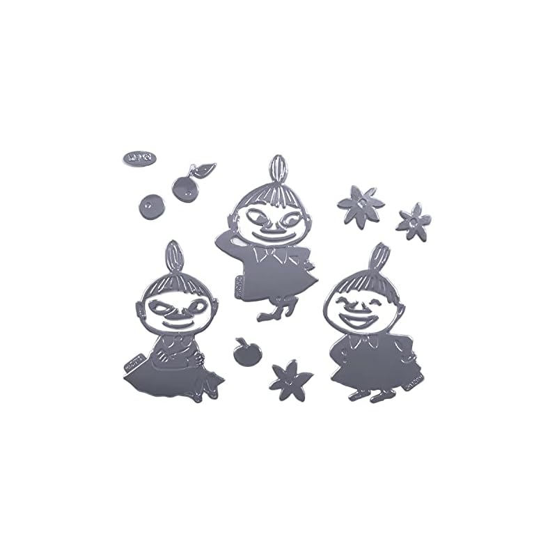 MEIHO MOOMIN Наклейка с эмблемой Малышки Мю, Большая, Серебристая, FS074