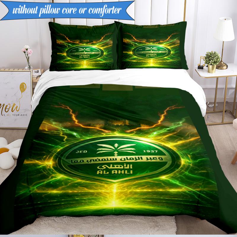 AS Saint Emblem 3pcs Bedding,Including 1pc Duvet Cover And 2pcs Pillowcases Perfect for Christmas,Ideal for Bedroom, Dormitory