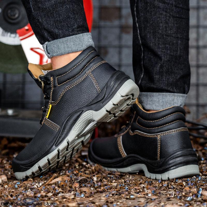 Мужские непромокаемые защитные ботинки со стальным носком, рабочая обувь, устойчивая к проколам защитная обувь, мужские рабочие ботинки, обувь с высоким берцем