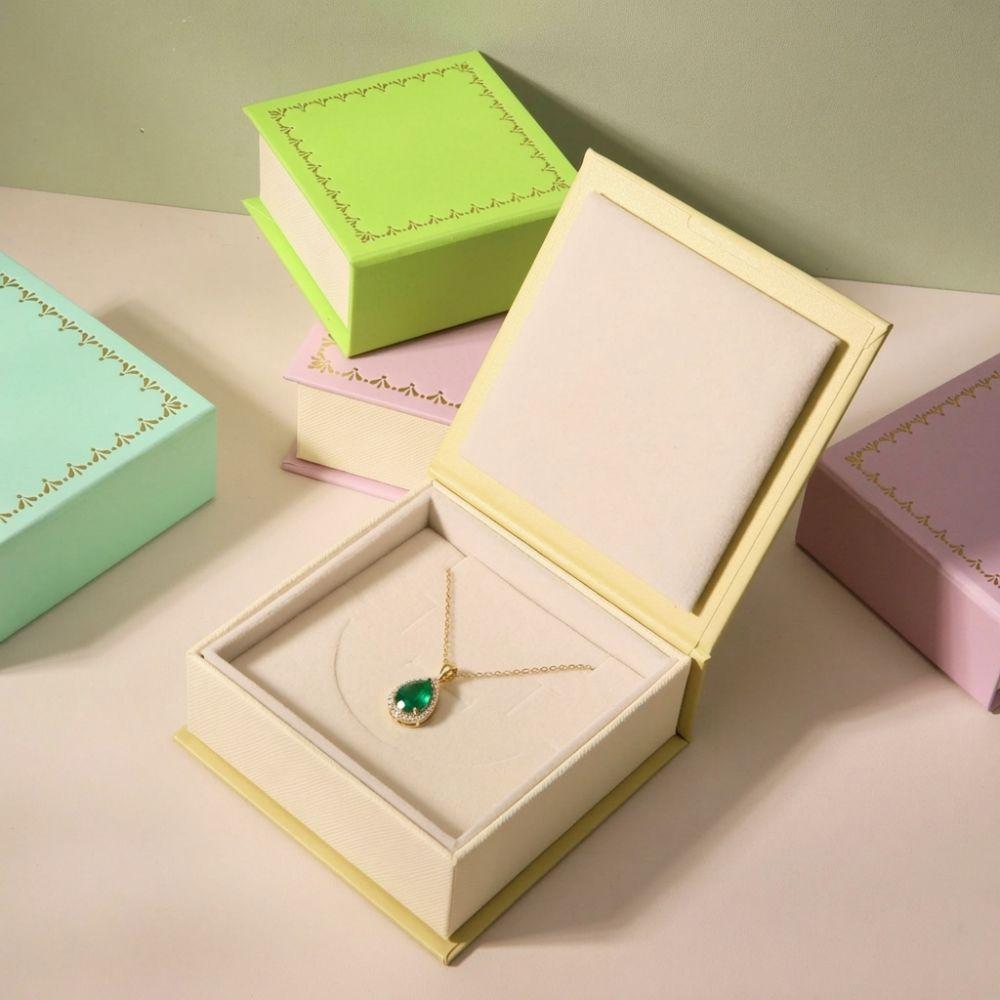 Square Jewelry Storage Case with Sponge Portable Travel Jewelry Box Vanity Gift