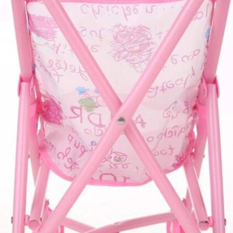 Детская коляска для младенцев, складная коляска с куклой для 12-дюймовой куклы, мини-коляска, игрушки, подарок, розовый