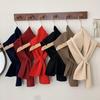 Knitted Shawl Women's High-end Autumn and Winter New Scarf Solid Color Versatile Decorative Warm Cross Scarf