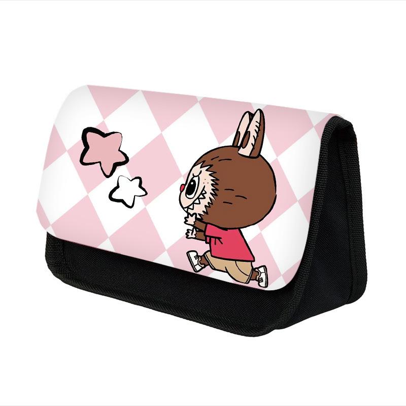 New Primary School Students Cartoon Double-layer Pencil Case Cute Children's Stationery Case Polyester Pencil Case