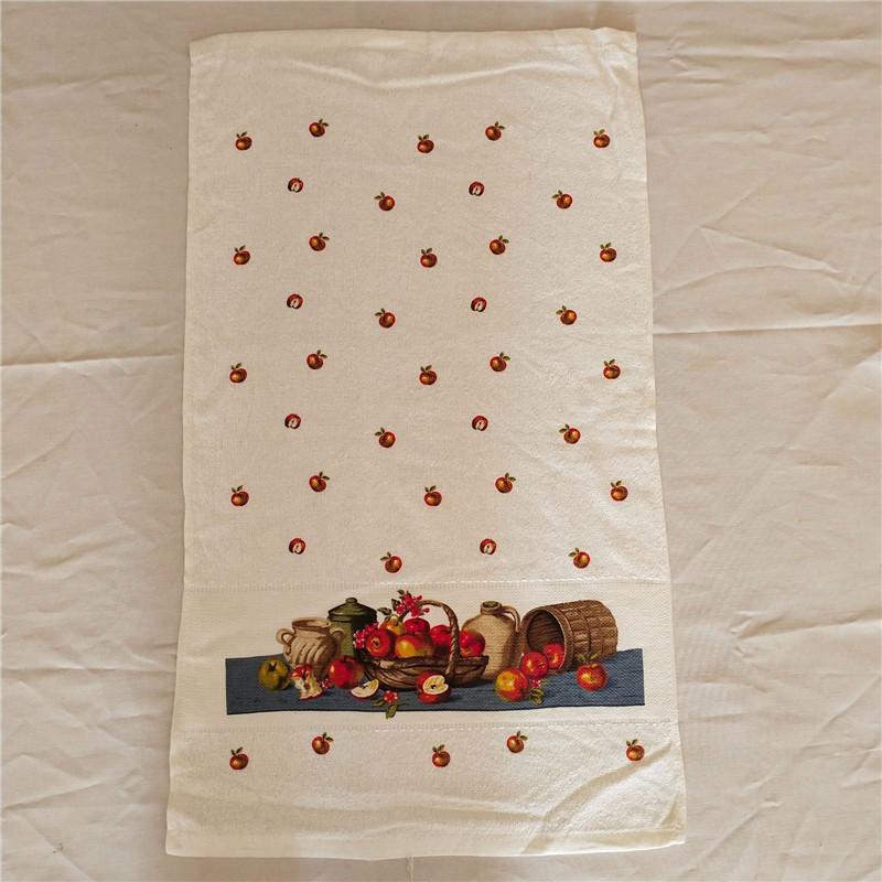 1 шт. Рождественская серия Печатное хлопковое кухонное полотенце Кухонное полотенце Инструмент для уборки Декор для рождественской вечеринки Подарок