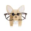 Corgi Glasses Stand Wooden Ornaments Christmas Gift Desktop Decoration Artwork Living Room