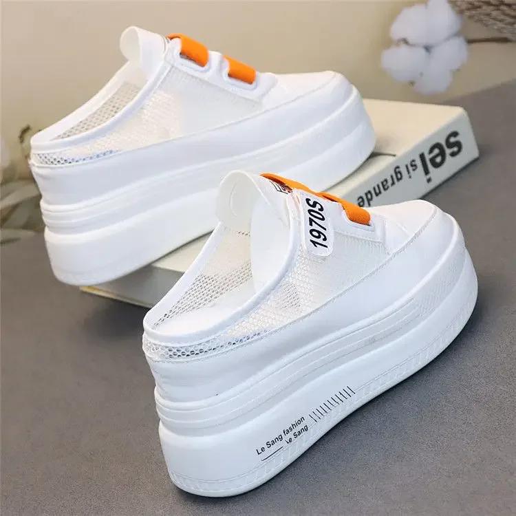 Модные современные тапочки женские супервысокие каблуки ленивый человек полушлепки увеличение тонкий 10 см носить женские тапочки женские роскошные сандалии