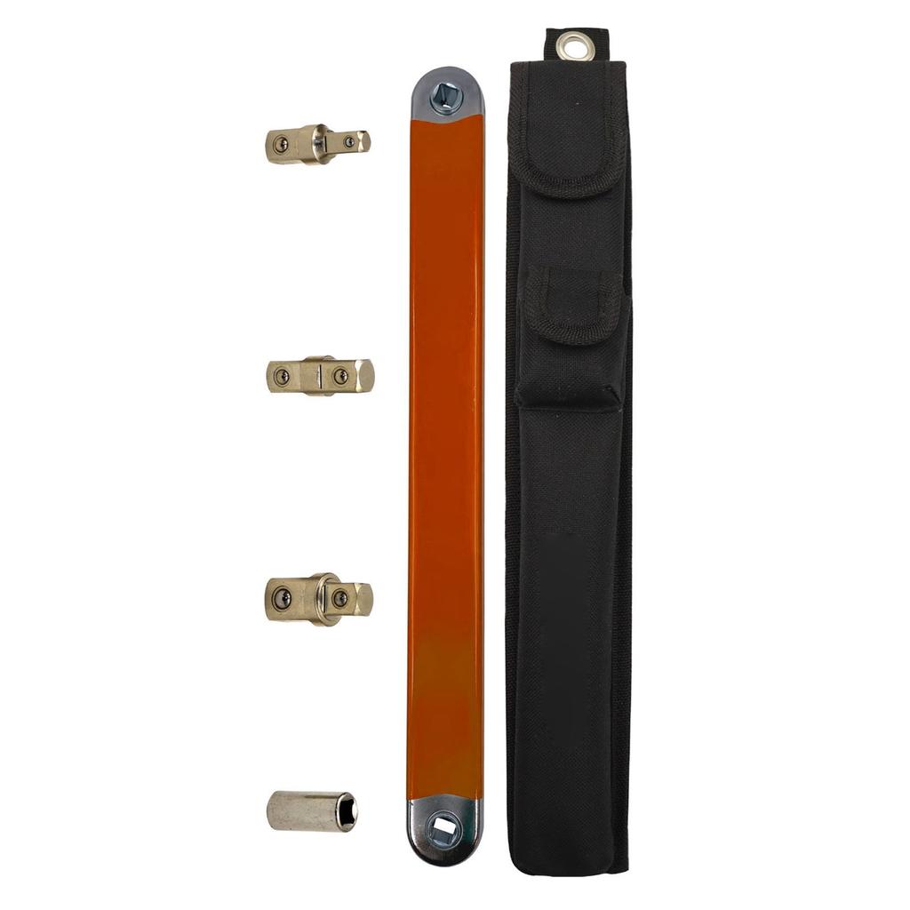 Offset Extension Wrench Set 3 8 Multifunctional Ratchet Long Universal High Carbon Steel Orange