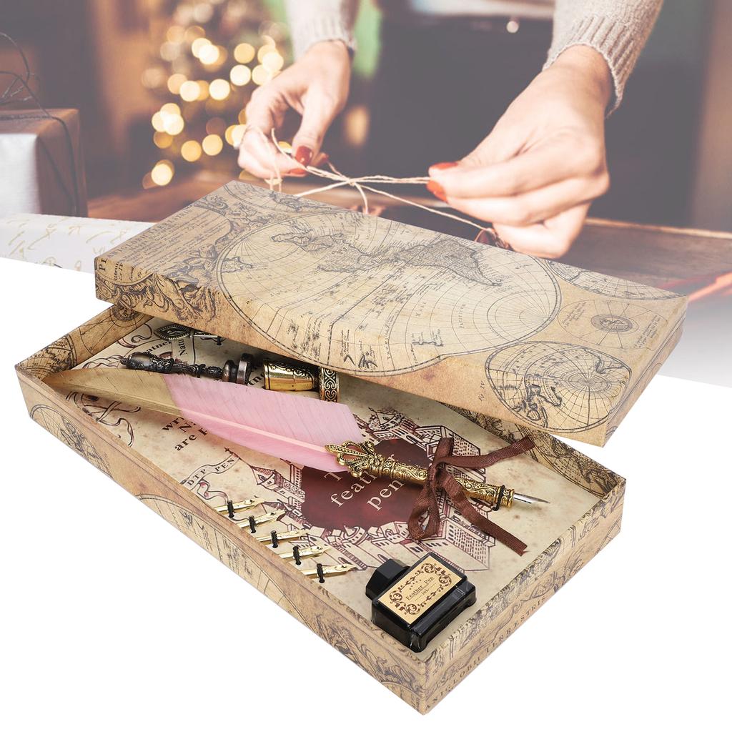  Набор ручек с золотым покрытием, винтажный инструмент для письма, ретро-каллиграфия, подарок