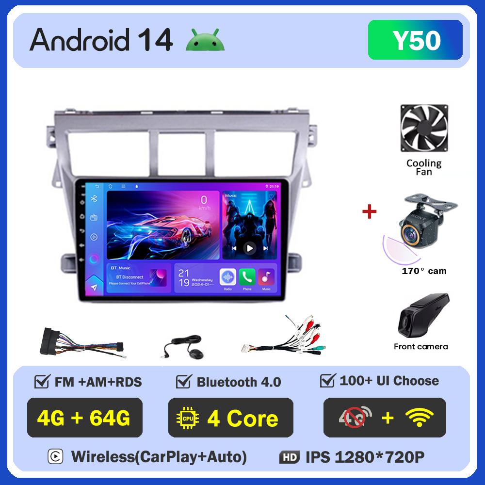 Для Toyota Vios Yaris 2007 2008 -2012 Автомобильный радиоплеер Car Carplay Screen Autoradio Mirror Link Car Intelligent Systems 8 Core