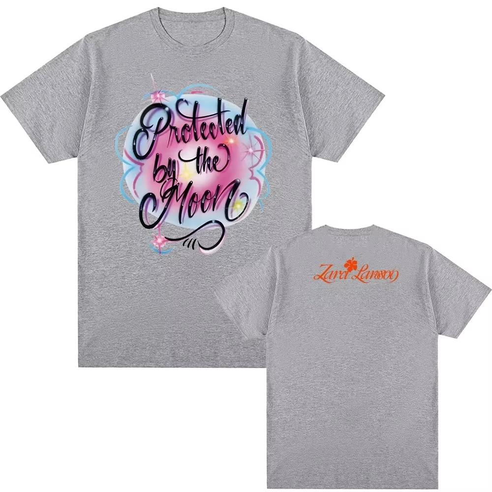 2026 Zara Larsson Midnight Sun Global Tour Mercah T-Shirt Men Women Album Poster Graphic Print Cotton Tees Neck Loose Oversized Tops Short Sleeve