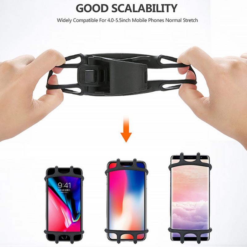 Держатель для мобильного телефона, велосипеда, мотоцикла, безопасный кронштейн для велосипеда, силиконовая поддержка, силиконовый тип с вытяжкой для всех телефонов, подставка для телефона для езды на открытом воздухе