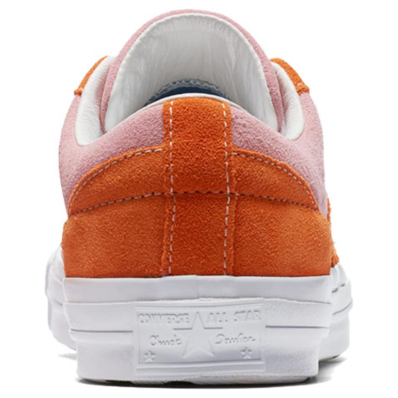 Golf Le Fleur x Converse One Star Ox Цветочные Модные Удобные Низкие Кеды для Скейтбординга Унисекс Розовый Оранжевый