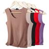 Women's Autumn Seamless Thermal Vest Fashionable Seamless Thermal Underwear Plus Velvet Thin Slim Fit Bottoming Shirt Vest Underwear