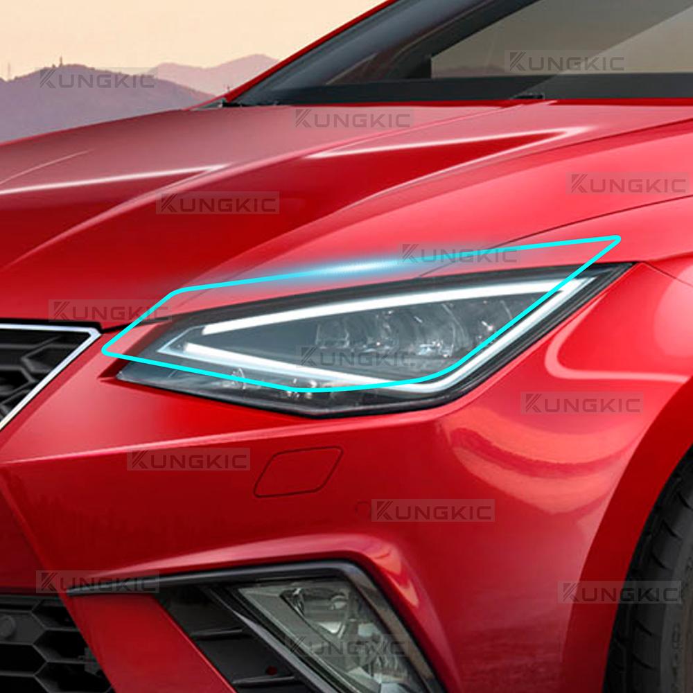 For Seat Cupra Ibiza 2018 2019 2020 2021 2022 2023 2024 2025 TPU Headlight B Pillars Film Anti-Scratch Protection Clear Smoked