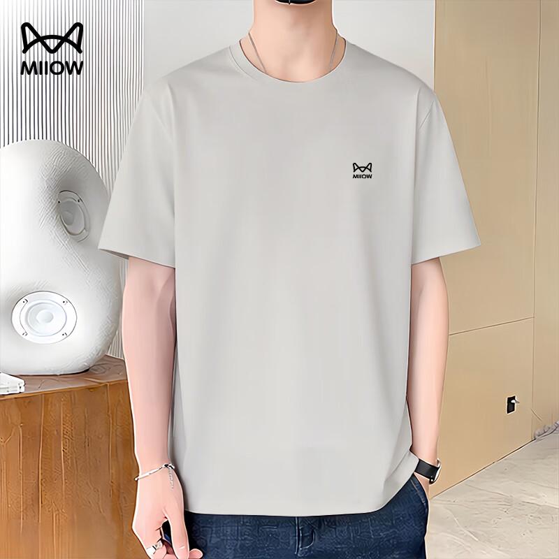 MiiOW Men's Ice Silk Quick-Dry Round Neck T-Shirt