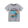 Boys Summer Dinosaur Print Cotton T-Shirt Casual Short Sleeve Top