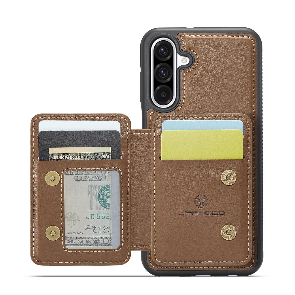 Для Samsung Galaxy A26 5G чехол JEEHOOD J05 кожаный мобильный чехол со съемным магнитным карманом для карт