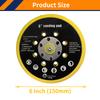 6 Inch DA Sander & Polisher Backing Plate,Hook and Loop 5/16" 24 Thread Backing Pad for Air Orbital Sander & Pneumatic Polisher