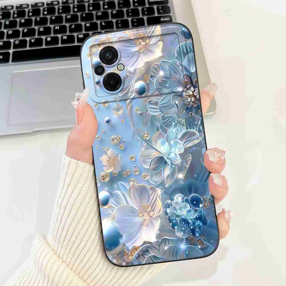 Для Xiaomi Poco M5 4G Чехол Модный Рисунок Цветок Мягкий Силикон Задняя Крышка Для Xiaomi PocoM5 POCO M5 4G Ударопрочные Чехлы для Телефона
