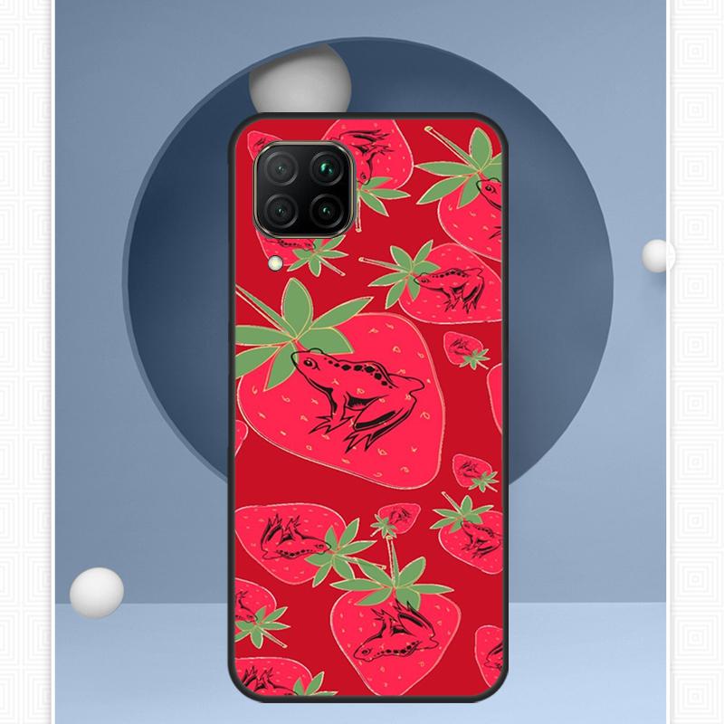 Коттеджкор Фрукты Клубника Лягушка Для Huawei Nova 12s 12i 11i 8i Y91 Y60 Y70 Y72 Y90 Y61 9 10 SE P20 P40 Lite P30 P60 Pro Чехол