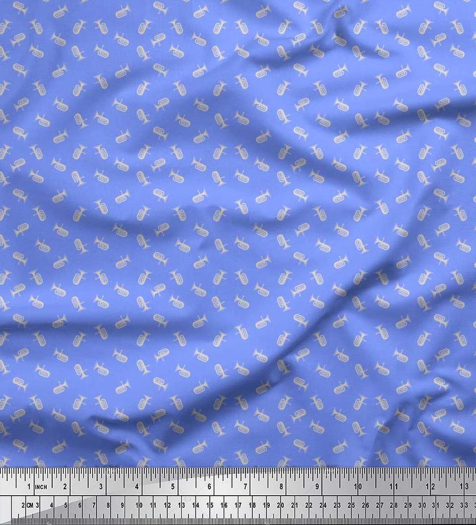 Soimoi Japan Crepe Satin Fabric Tuba Shirting Decor Fabric Printed metre 42 Inch