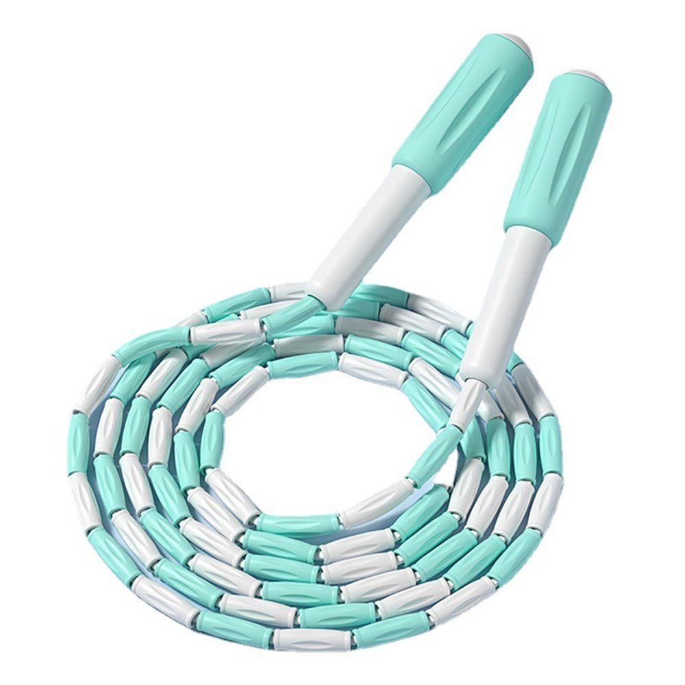 Оборудование Регулируемая сегментированная мягкая скакалка с бусинами Скакалка для прыжков Скакалка Фитнес-скакалка