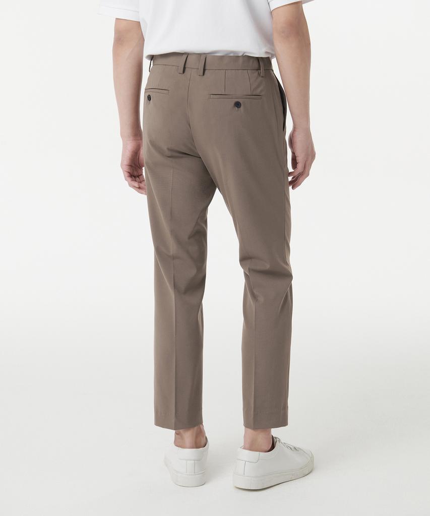 MUSINSA STANDARD Lightweight Tapered Hidden Banding Crop Slacks [Dusty Beige]