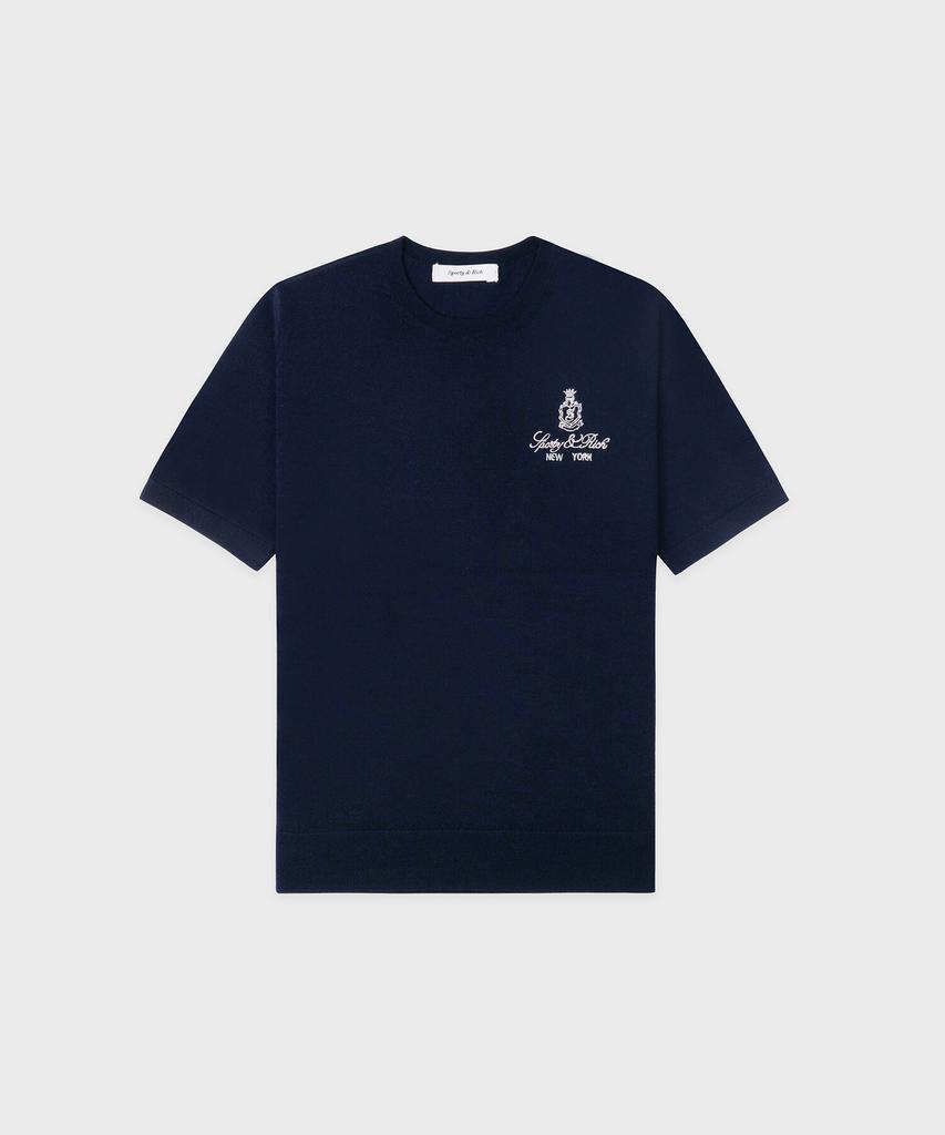 SPORTY&RICH Vendome Ss Merino Sweater Navy R255Awk001