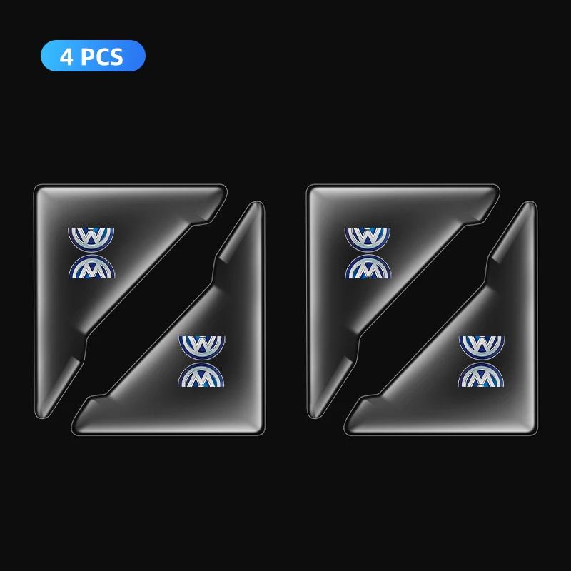 VW GTI GOLF 2pcs Transparent Car Door Corner Anti-collision Protector Silicone Sticker For Volkswagen VW Golf 4 7 MK3 4 7 Touran