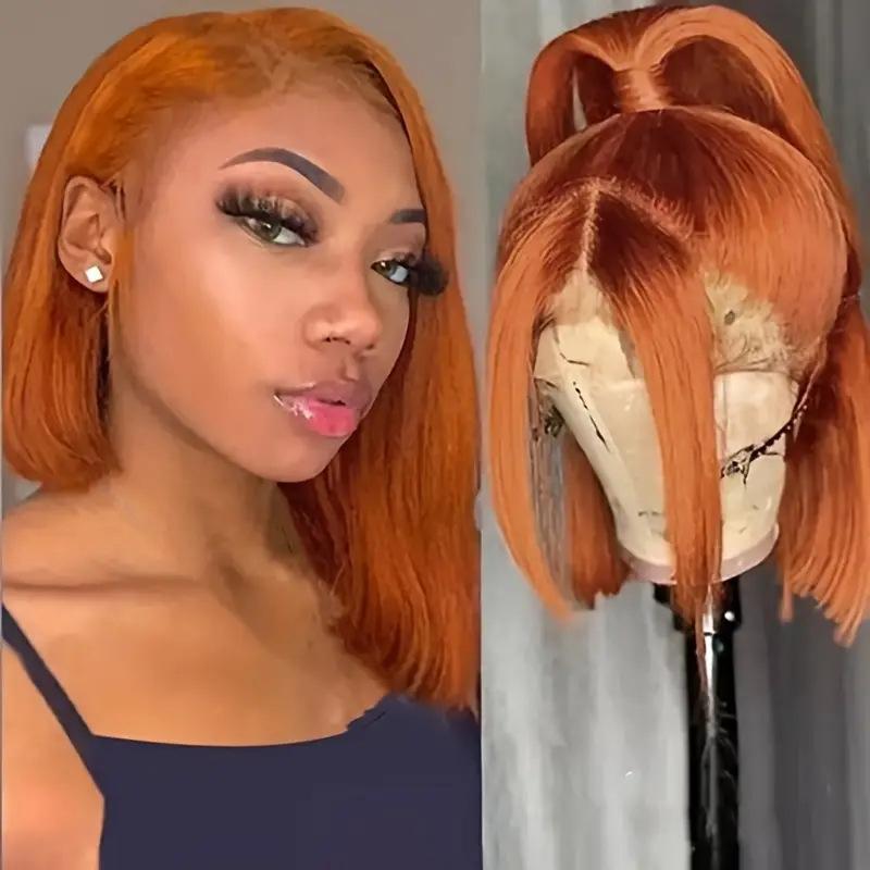 Front Bob Wig front lace wig, hot-selling Bobo head in Europe and America, short, natural and fashionable full head cover