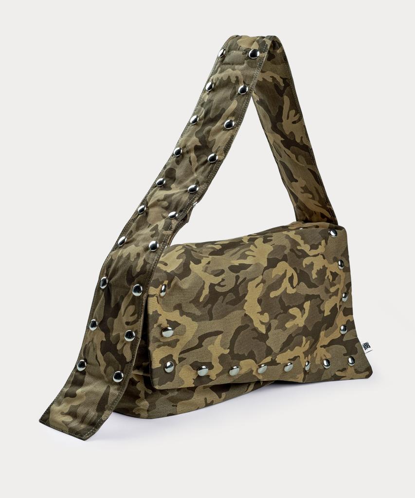 Сумка-мессенджер Sorbee Multi Camo со шипами / Хаки