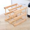 Wooden Wine Rack Stackable Modular Wine Storage Racks DIY Assembly Wine Bottle Holder Space Saving Countertop 12