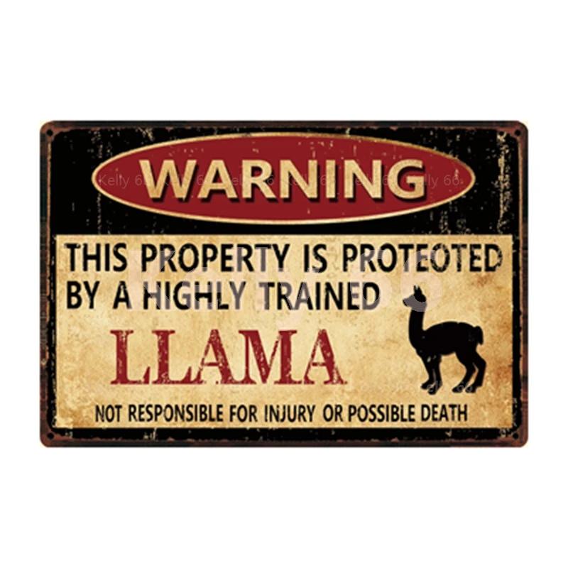 [ Kelly66 ] Warning Koala Rabbit Snake Chickens Elephant Bear Metal Sign Home Decor Bar Wall Art Painting 20*30 CM Size Dy151