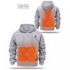 Men Heating Hoodie USB Charging Plus Size 3 Levels Temperature Adjustment