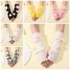 Thicken Long Wrist Gloves Plush Stars Knitted Arm Sleeves New Half Finger Gloves Women